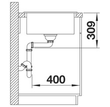 Dessin technique d''un lavabo avec dimensions.