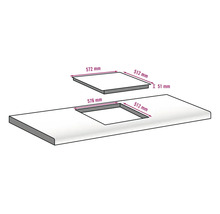 Glaskeramikkochfeld Rahmenlos Ceranfeld SCHOTT CERAN® BOSCH 57,2 x 51,2 cm 1 Kochzonen PKN601DP1D