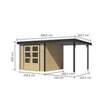 Dimensions cabane de jardin avec annexe