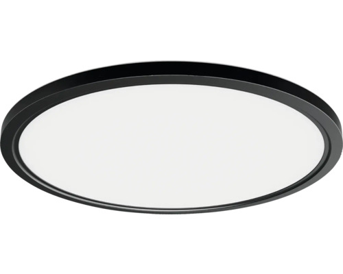 Runde Deckenleuchte mit schwarzem Rahmen