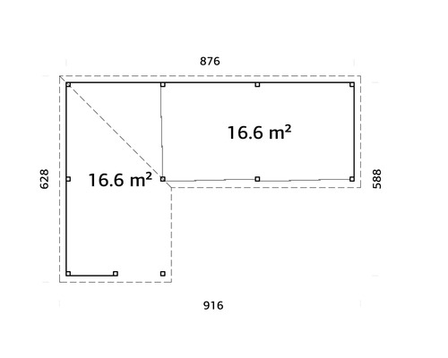 Plan avec dimensions et calcul de surface