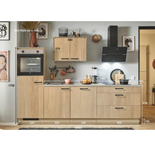 PICCANTE Plus Küchenzeile ohne Geräte Casual 250 cm eiche aviva matt vormontiert Variante links 4067368018562
