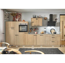 Cuisine complète PICCANTE Plus sans appareils Casual 350 cm chêne aviva mat prémontée variante gauche 4067368019248