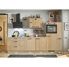 PICCANTE Plus Küchenzeile ohne Geräte Casual 310 cm eiche aviva matt vormontiert Variante rechts 4067368019026