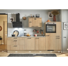 PICCANTE Plus Küchenzeile ohne Geräte Casual 290 cm eiche aviva matt vormontiert Variante rechts 4067368018784