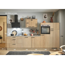 Cuisine complète PICCANTE Plus sans appareils Casual 330 cm chêne aviva mat prémontée variante droite 4067368019149