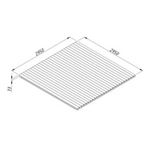 Dessin d''une plaque de plancher en bois aux dimensions de 2950 x 2950 x 73 millimètres
