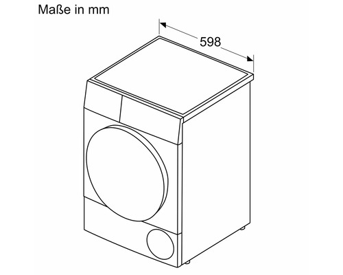 Dimensions d''un lave-linge indiquées en millimètres.