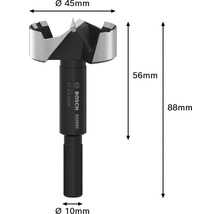Foret Forstner d''un diamètre de 45 mm et d''une longueur totale de 88 mm