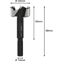 Mèche Forstner avec dimensions