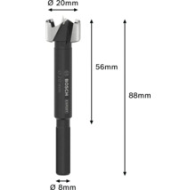 Foret Forstner de diamètre 20 mm et tige de 8 mm