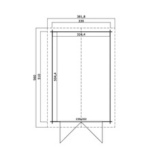 Garage simple Mauritius 330 x 510 cm gris carbone-thumb-2