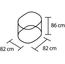Hochbeet klassisch Vitavia Vita rund 858 Ø 82x86 cm rubin