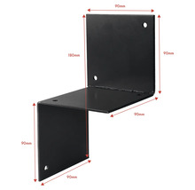 Support mural en métal mesurant 90 x 90 x 180 millimètres