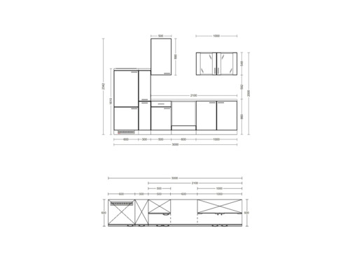 Küchenplanung mit Maßen in Millimeter