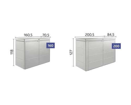 Image de deux armoires à outils avec dimensions