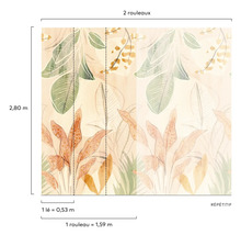 Illustration d''un papier peint avec motif de plantes