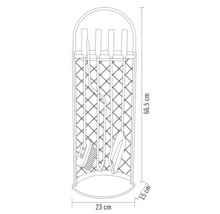 Serviteur de cheminée avec support, pelle, balai, tisonnier et pince