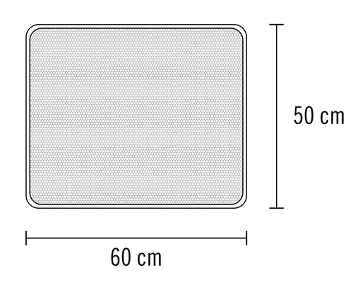 Moustiquaire avec des dimensions de 60 x 50 centimètres