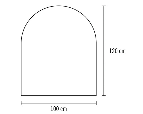 Schéma d''un arc d''une dimension de 100 x 120 centimètres