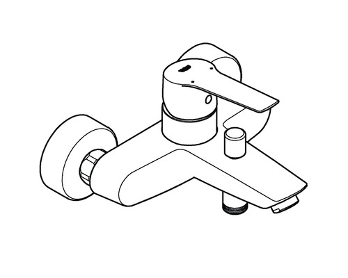 Robinet de bain mural avec mitigeur monocommande