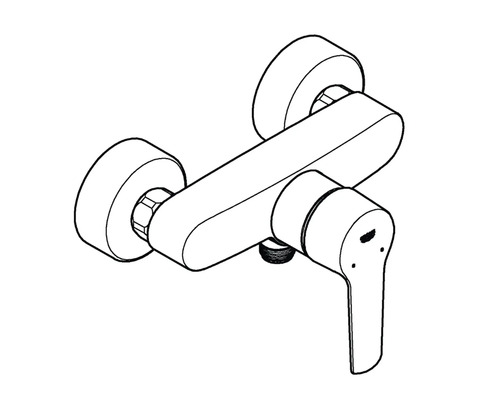 Aufputz-Brausearmatur für die Wandmontage