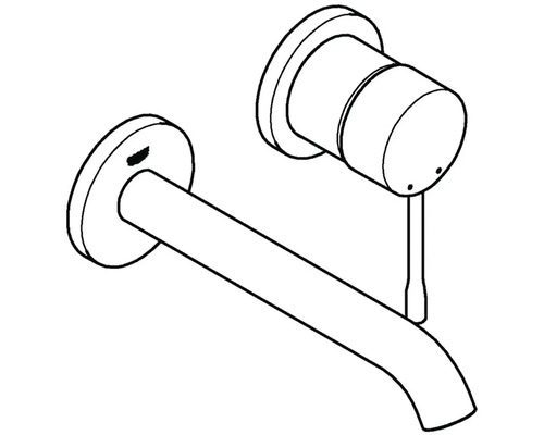 Robinet mural avec levier