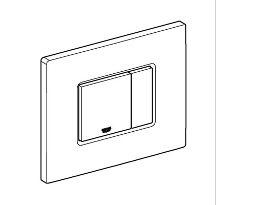 Toilettenspülplatte mit zwei Tasten