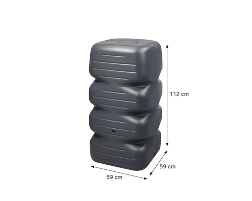 Réservoir d''eau en plastique, environ 112 x 59 x 59 cm