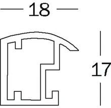 Section de profilé avec dimensions 18 et 17.