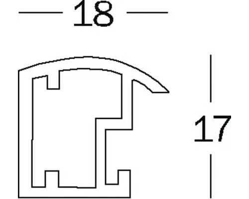 Section de profilé avec dimensions 18 et 17.