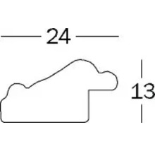 Profilquerschnitt mit Maßangaben 24 und 13