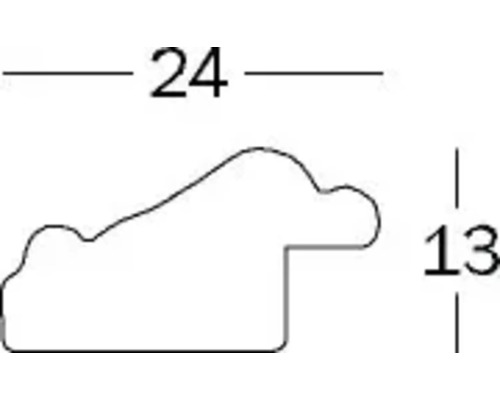 Section transversale du profil avec dimensions 24 et 13