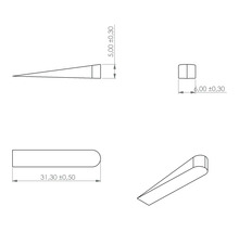 Dessin technique d''une cale avec des dimensions