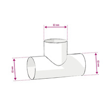 T-Stück mit 63 mm Durchmesser