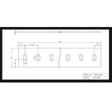 Dessin technique d''une tôle perforée galvanisée avec indications de dimensions