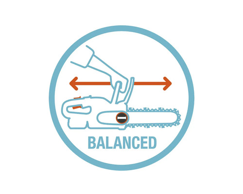 Symbole pour tronçonneuse équilibrée