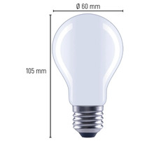Image d''une ampoule de 105 mm de haut et 60 mm de large