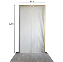 Porte anti-poussière mesurant 1,2 mètre sur 2,2 mètres