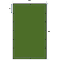 Plane 1,5 Meter mal 6 Meter mit Ösen