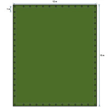 Plane 12 Meter mal 15 Meter mit Ösen im Abstand von 1 Meter