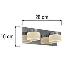 Applique murale avec dimensions : 26 cm de largeur et 10 cm de hauteur