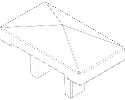 Représentation graphique d'un couvercle de poteau de clôture