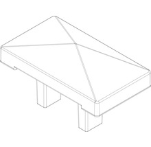Dessin technique d'un couvercle de poteau
