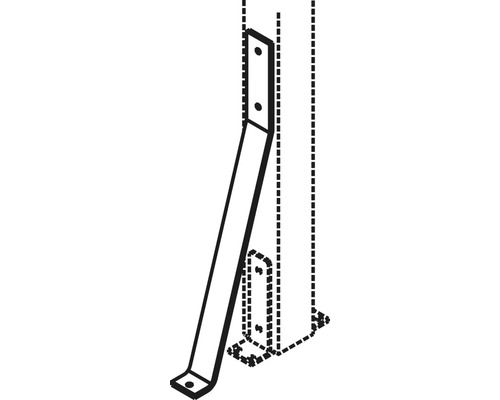 Ancre de poteau inclinée pour la fixation de poteaux