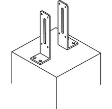 Illustration de deux supports de montage sur une surface