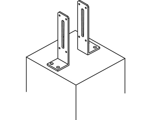 Illustration de deux supports de montage sur une surface