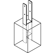 Support de poteau à bétonner, représentation en perspective