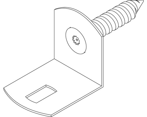 Equerre d'assemblage avec vis