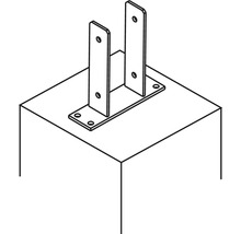 Support de poteau pour montage sur une fondation
